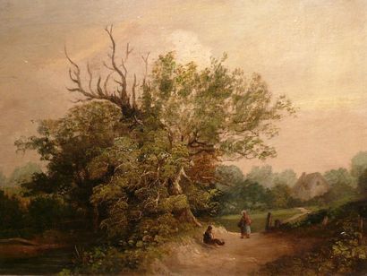 École du XIXe siècle
Homme et femme sous...