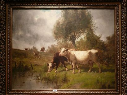 Charles CLAIR (1860-1930)
Vaches près d'une...