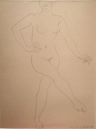 Louis LEYGUE (1905-1992)
Nu Crayon sur papier...