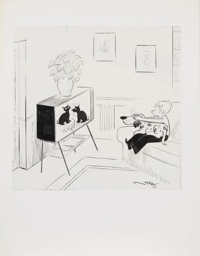 Henri MOREZ (1922-2017)

Les chats à la télévision

Encre...
