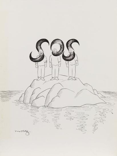 Henri MOREZ (1922-2017)

SOS

Encre noire,...