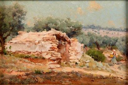 Eugène de BARBERIIS (1851-1937)
Paysage provençal
Huile...