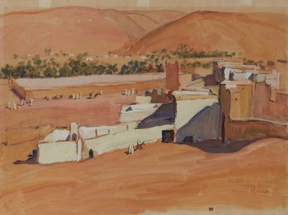 Yvonne ERNEST (XXe siècle)
Paysage de Ghardaia,...