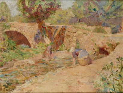 Georges GRIOIS (1872-1944)
Les lavandières
Huile...