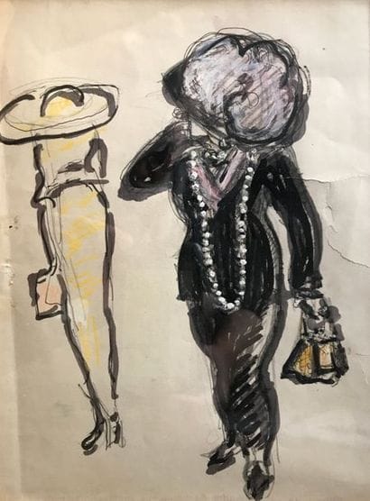 École MODERNE du XXe siècle
Les deux élégantes...