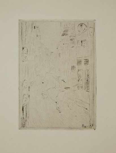 James Ensor (1860-1949)
Cheval Gravure, signée...