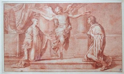 Attribué à Pierre MIGNARD dit LE ROMAIN
L'Ange...