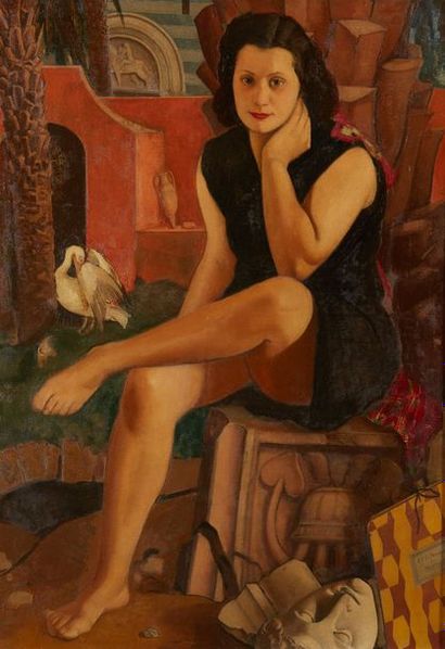 Ecole française vers 1920
Portrait de femme...