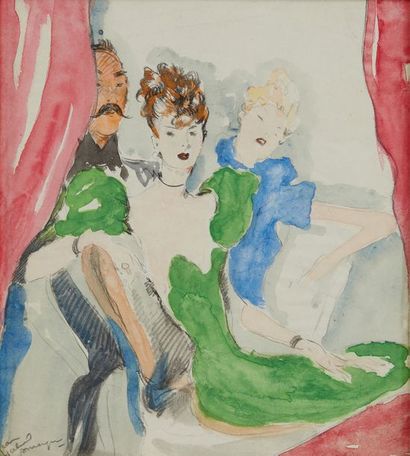 Jean Gabriel DOMERGUE (1889-1962)
La loge...