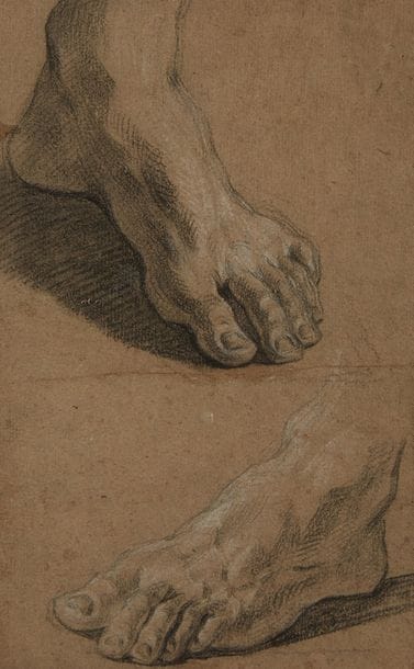 École FRANÇAISE vers 1700
Deux études de...