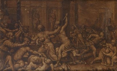 Ecole Italienne du XVIIIe siècle
Le massacre...