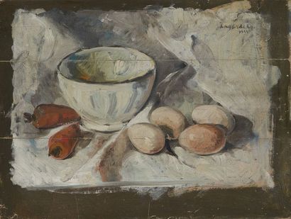 LAGARDE (XXe siècle)
Nature morte au carottes...