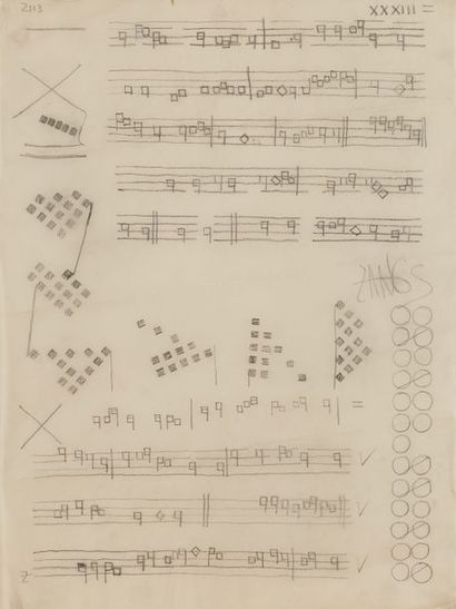 Herbert Zangs (1924-2003)
La partition, circa...