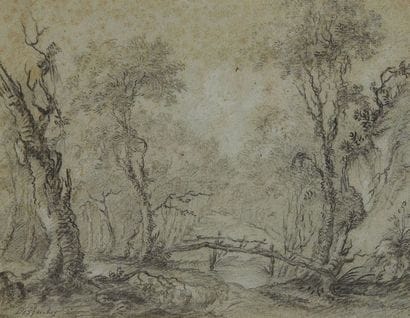 École FRANÇAISE du XVIIIe siècle
Paysage...