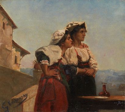 Gustave KRABANSKY (1852-?)
Deux femmes dans...