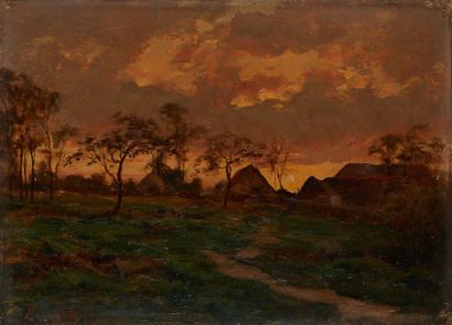 École de la fin du XIXe siècle
Paysage au...