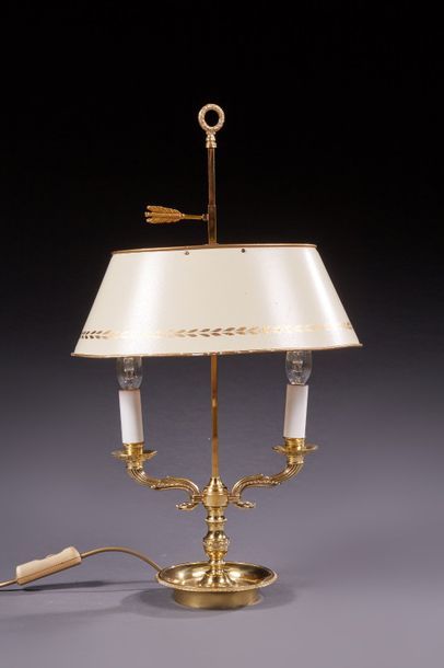 Lampe bouillotte de style Empire à deux bras...