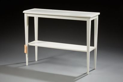 Paire de consoles rectangulaires en bois...