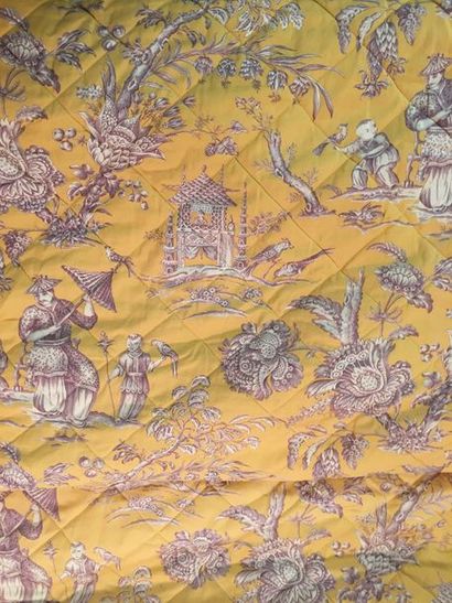Couvre-lit en toile de Jouy Manuel Canovas :...