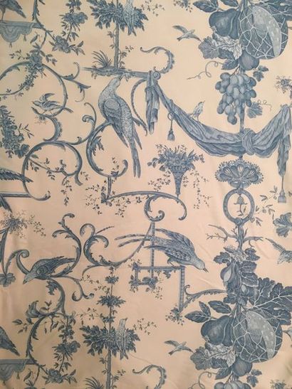 Paire de rideaux en coton imprimé d’une toile...
