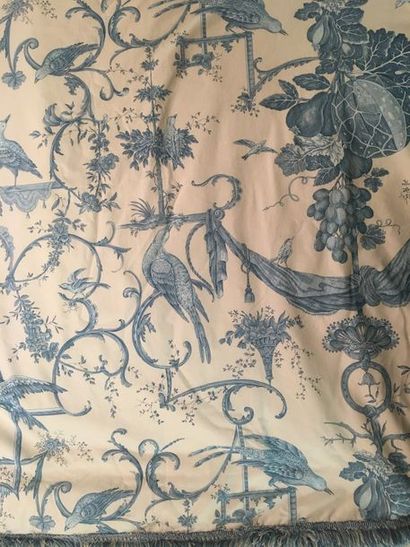 Paire de rideaux en coton imprimé d’une toile...