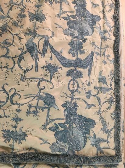Paire de rideaux en coton imprimé d’une toile...