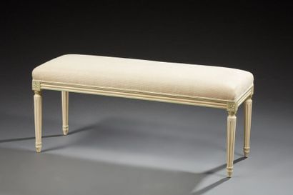 Banquette rectangulaire de style Louis XVI...