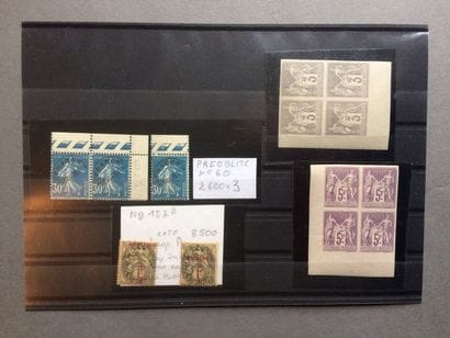 FRANCE - Semi-modernes. Ensemble de timbres...