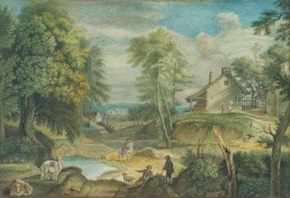 Ecole FLAMANDE de la fin du XVIIIe siècle

Paysage...