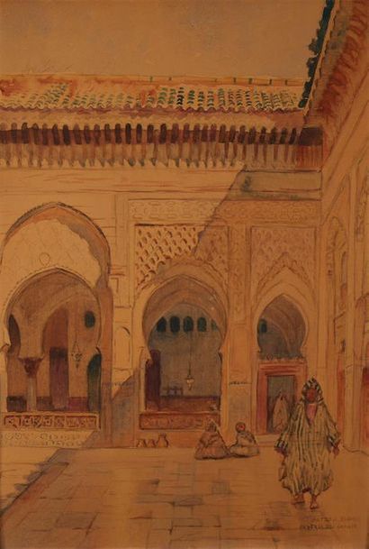 Matteo BRONDY (1866-1944)
Médersa Bou 'Inania
Aquarelle...