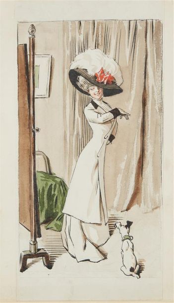 Henri GERBAULT (1863-1930)
Femme à la fourrure...