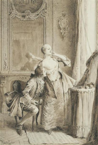 Maurice LELOIR (1853-1940)
Le poudrier -...