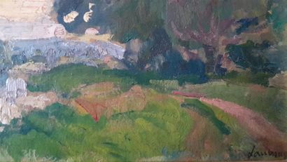 Abel LAUVRAY (1870-1950)
Paysage au bord...