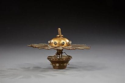 Applique soleil en bronze à une lumière,...