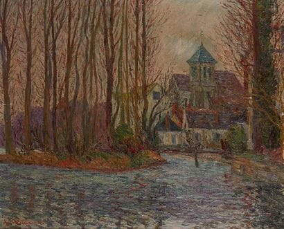 André WILDER (1871-1965)
Hiver sur la rivière,...