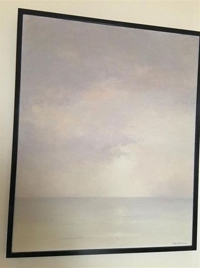 Marthe BRILMAN (XXe)
Effet de lumière, mer
Huile...