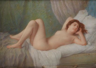 Jules SCALBERT (1851-1928)
Flanerie ou l'attente
Pastel,...