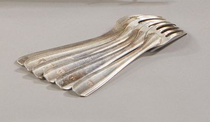 Luc LANEL (1893-1965) - CHRISTOFLE Orfèvre
Six...