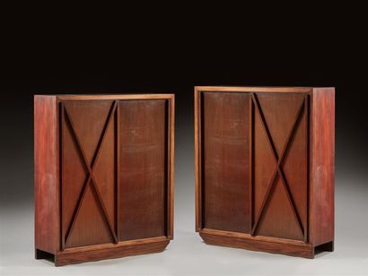 ANDRE SORNAY(1902-2000) - PAIRE DE MEUBLES...