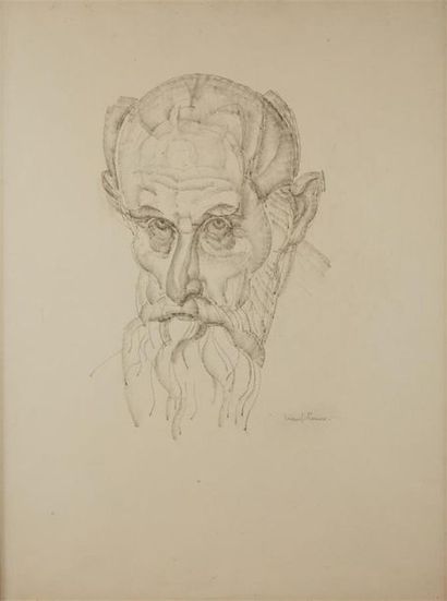 MARCEL LENOIR (1872-1931)
Etude de tête d'homme
Fusain...