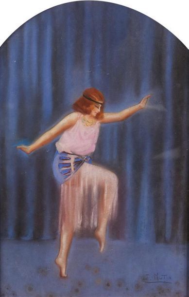 J.MUTIN (XXe siècle)
Danseuses
Paire de pastels,...