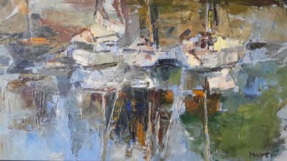 Françoise FAUVET ( Née en 1947)
Bateaux au...