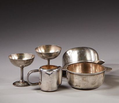 Luc LANEL (1893-1965)
CHRISTOFLE Orfèvre
Deux...