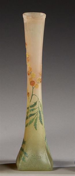 LEGRAS
Vase soliflore en verre de couleur...