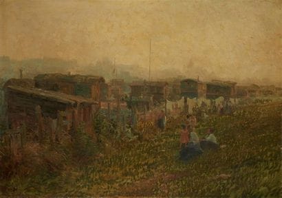 N BERAUD
Les portes de Paris, campement de...