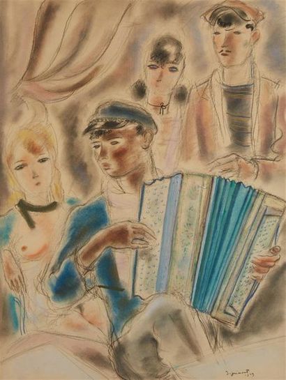 André DIGNIMONT (1891 - 1965)
L'accordéoniste,...