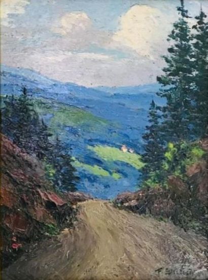 Ecole FRANCAISE du XXe siècle
Route de montagne,...