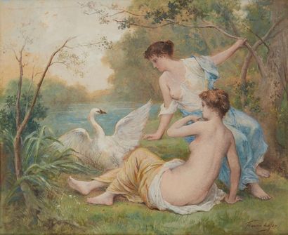 François LAFON (1846-1920)
Baigneuses surprise...