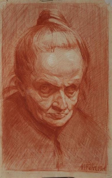 Henri FEHR (1890-1974)
Etude d'un visage...