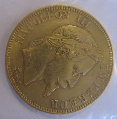 100 Francs or Napoléon III, tête laurée 1867...